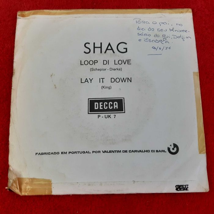 Disco Vinil Single Shag - Loop Di Love / Lay It Down