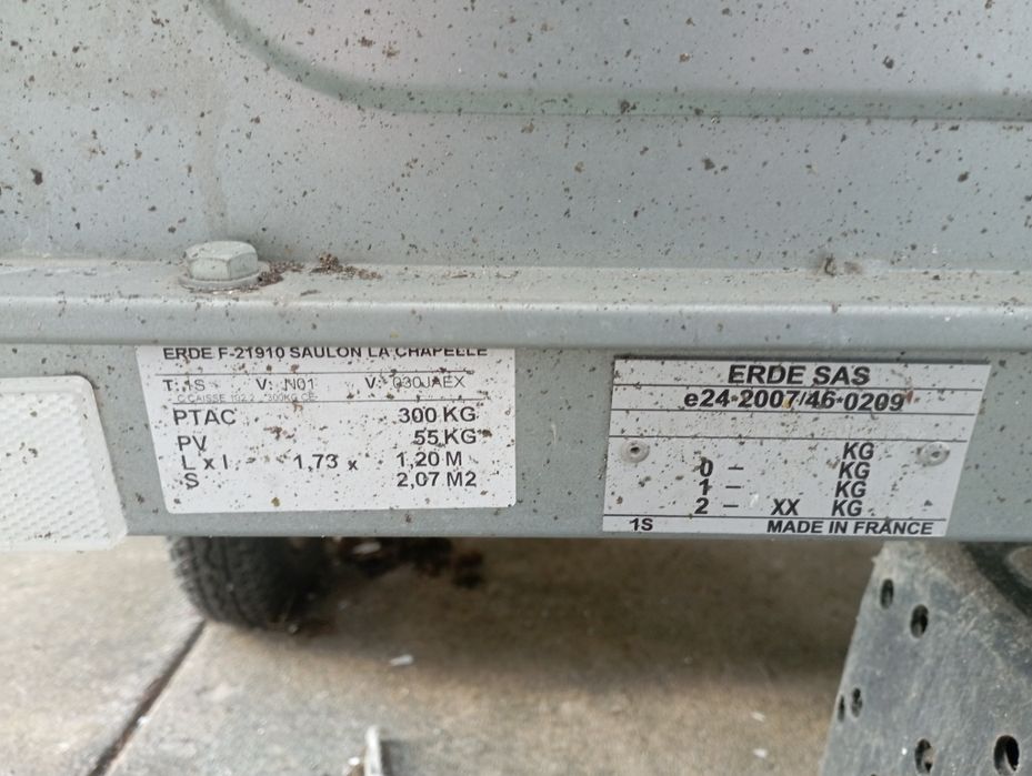 Atrelado - Reboque Erdé 102 (nunca utilizado) + tampa extra adaptavel (opcional)