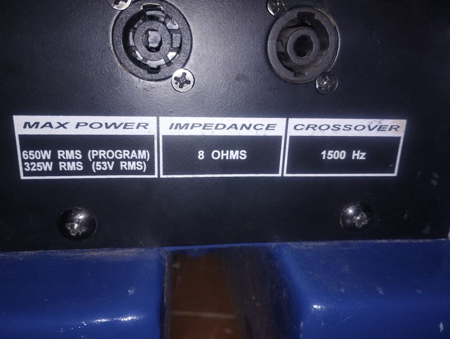 Акустические системы Колонки синего цвета редкие 15 дюймовые динамики