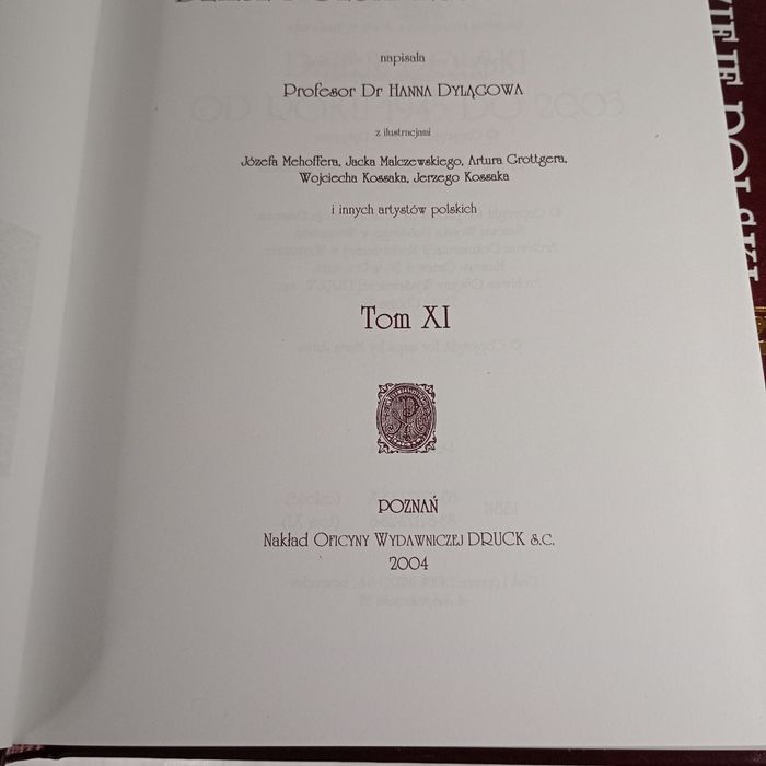 Dzieje Polski: Dziedzictwo Narodowe. August Sokołowski. Komplet 11 tom