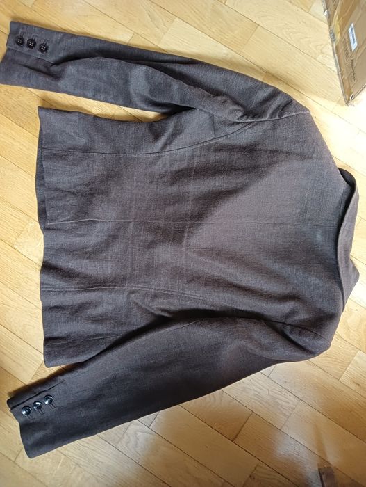 Damska lniana marynarka 37/38 len S/M z lnu garsonka