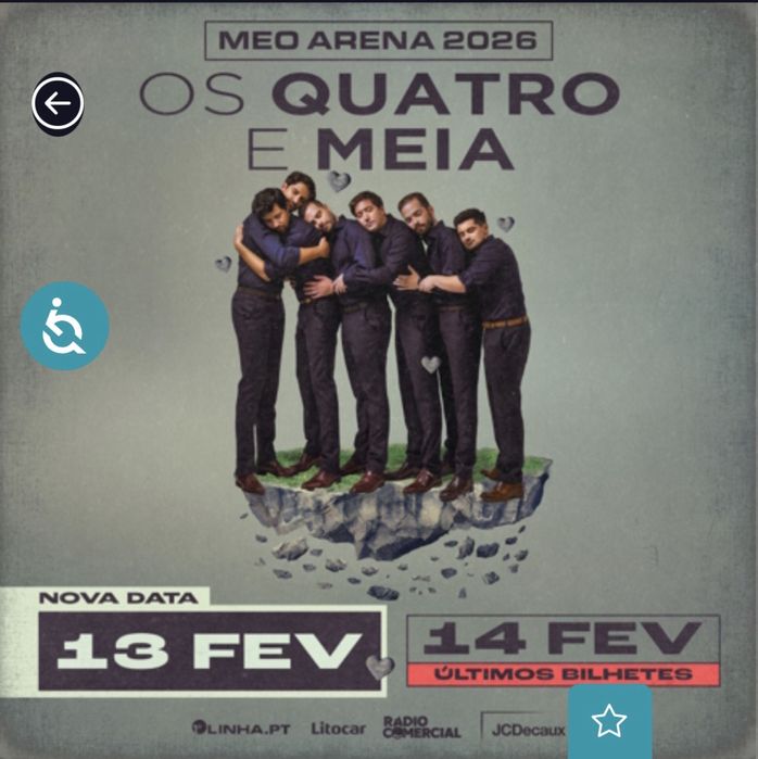 Bilhete Quatro e Meia 13 fevereiro