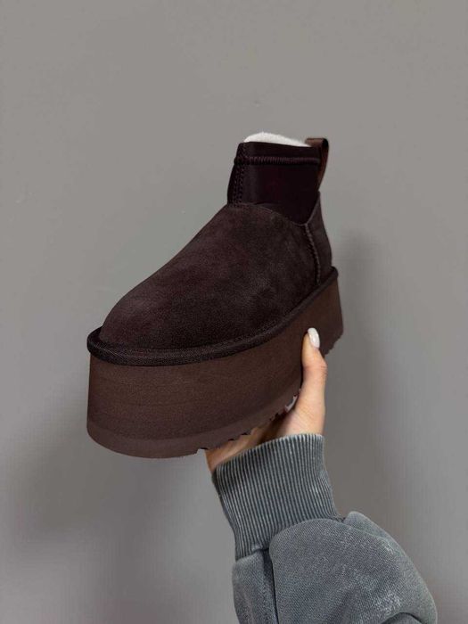 Уггі UGG Dipper Mini Chocolate premium АКЦІЙНА ЦІНА натуральні