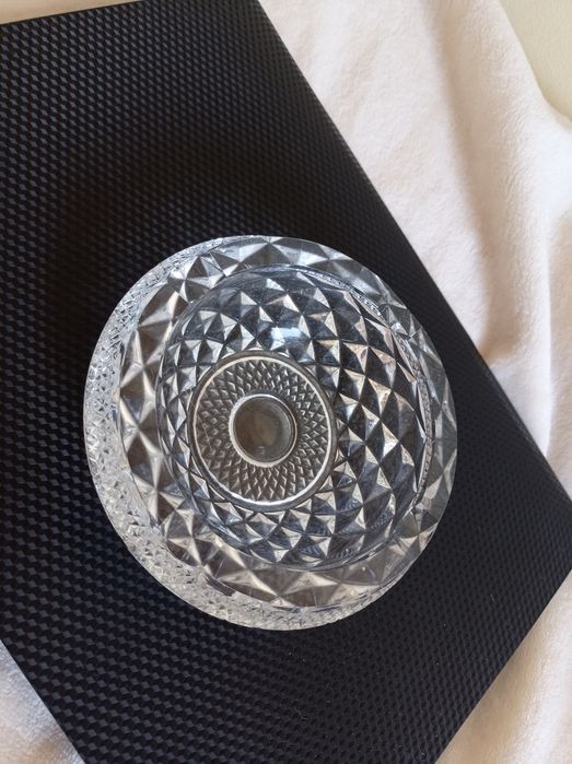 Kryształowa ciężka popielniczka misa PRL