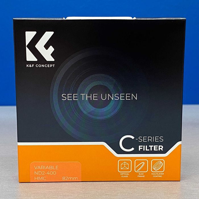 K&F Concept ND2-400 Slim 82mm (Filtro ND Variável) - SELADO