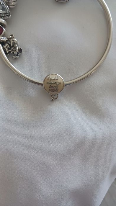 Conta pandora original em prata minnie e mickey