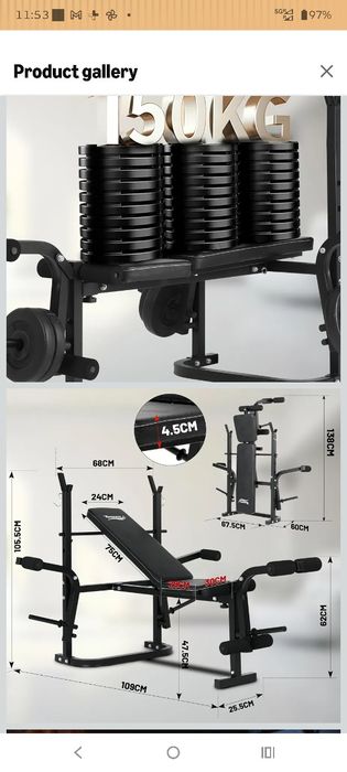 Banco musculação completo