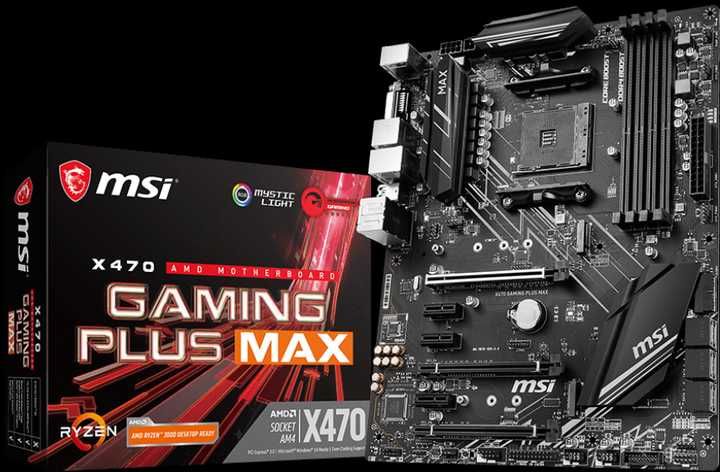 Материнська плата MSI X470 Gaming Plus Max (sAM4, AMD X470, PCI-Ex16)