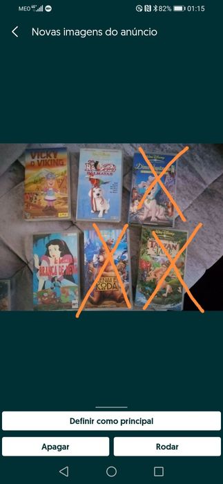 30 Cassetes de video VHS para crianças - 2€/cada. Pack das 30= 50€