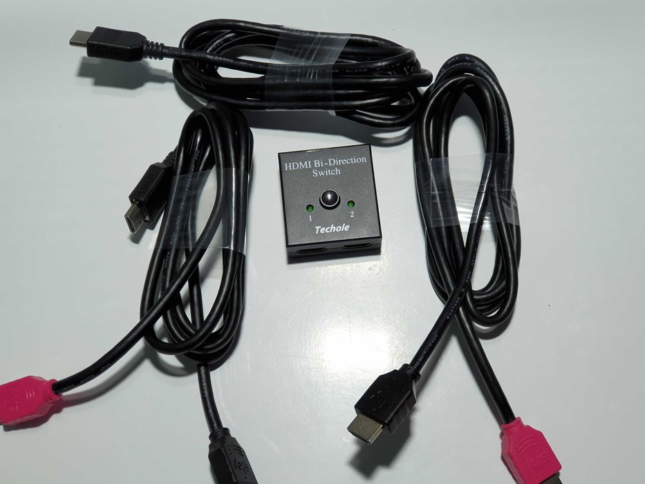 світч HDMI  спліттер 2  двонаправлений 4K при 30Гц, 3D,   кабель