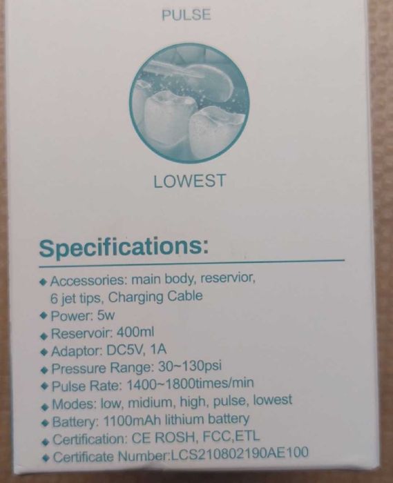 Irygator do zębów bezprowodowy