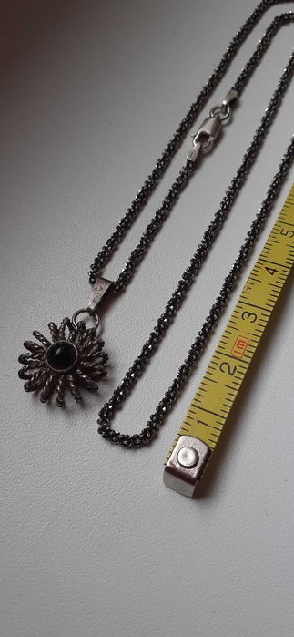 Łańcuszek z zawieszką srebro 925 ładny wzór.