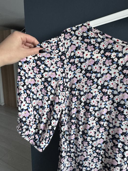 Piękna sukienka w kwiaty kwiatki M&S Marks & Spencer wiskozow