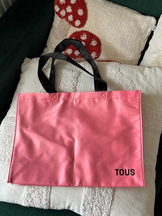 Tous różowa satynowa torba shopperka