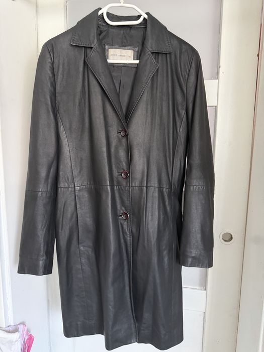 Plaszcz skorzany damski