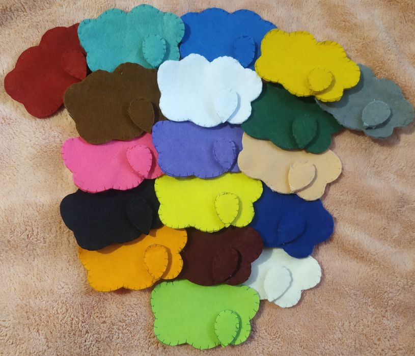 Хмарки,облака ,кольори,фетр, розвивашка