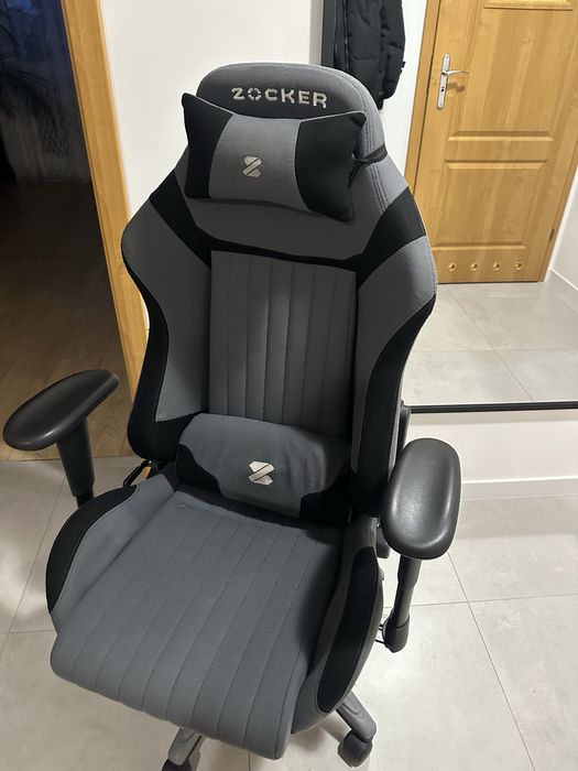 Fotel gaimingowy zocker obrotowy rozkładane oparcie