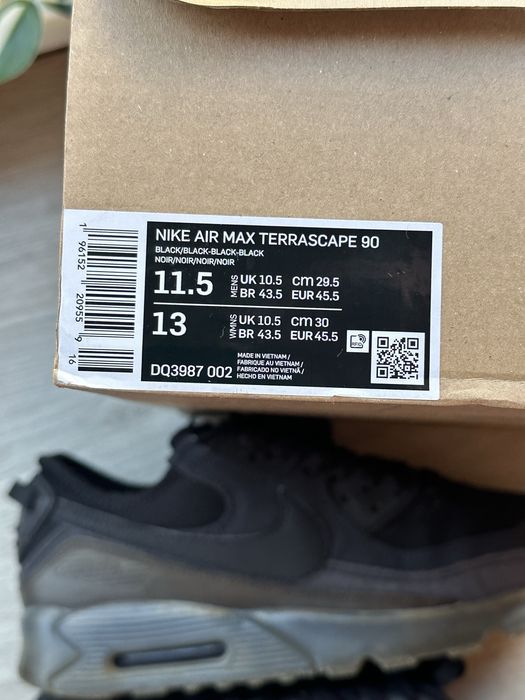 Кросівки Nike Air Max Terrascape 90  Black Dq3987-002 / ОРИГІНАЛ / 45 розмір