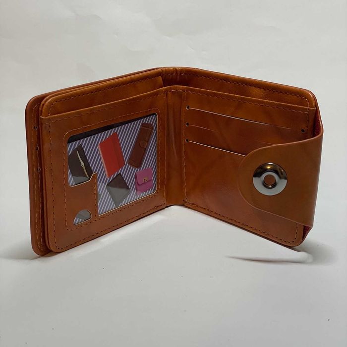 Portfel Dolary Amerykańskie USD Skóra Brązowy USA Sto Franklin