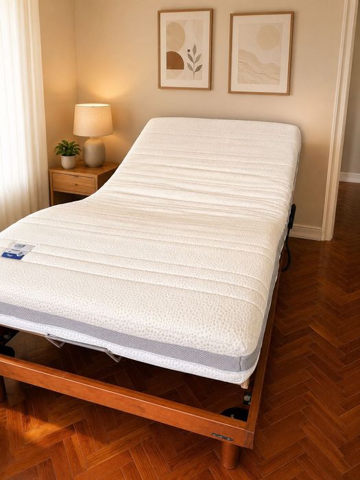 Cama electrica articulada de corpo e meio