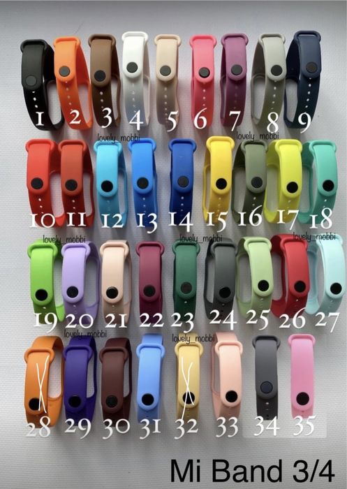 4 шт-100грн! Ремешок браслет ремінці mi band/ми бенд: 100 грн. - Фітнес ...