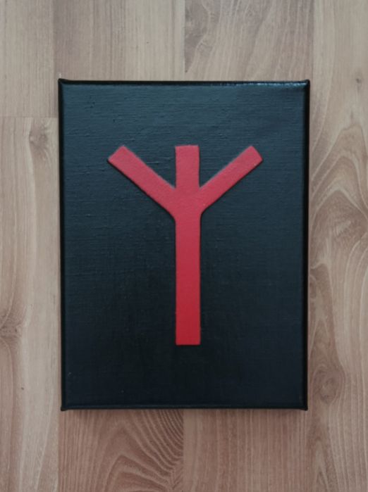 Runa Fehu  Gebo Algiz Sowilo Teiwaz, talizman, amulet. Obraz