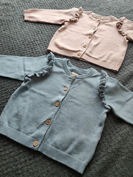 2x sweterek dla dziewczynki HM r. 68