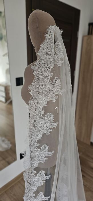 Romantyczny Welon Ślubny – Model 1 (190 cm)