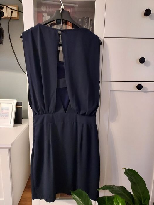 Sukienka granatowa, elegancka/ święta