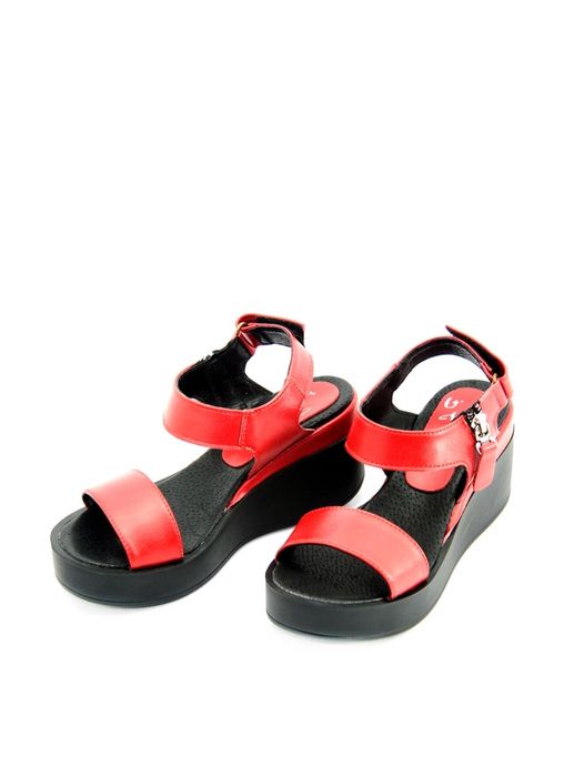 Шкіряні босоніжки 25.5 40 червоні