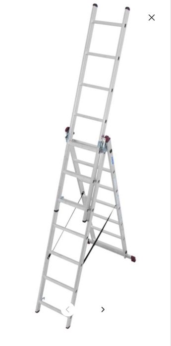 Алюмінієва 3-секційна драбина KRAUSE Corda 3х7