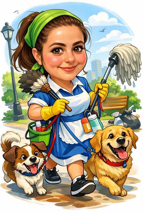 Faço limpezas e Dog walking