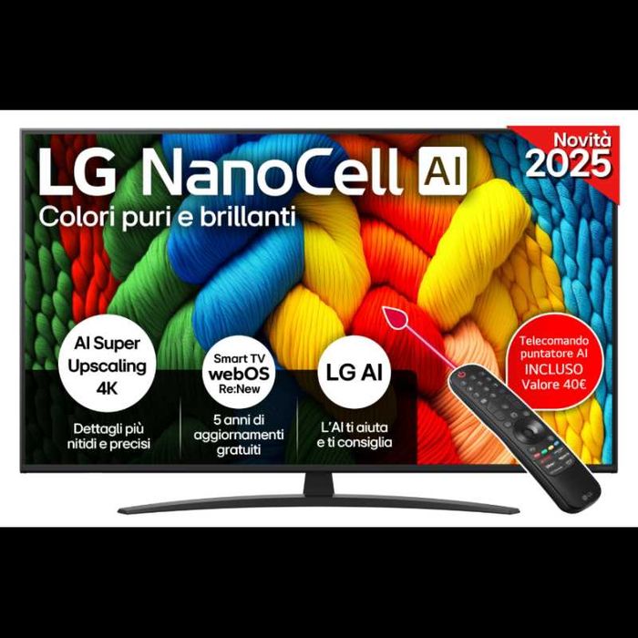Nowy LG 43NANO81A6A NanoCell AI LED 4K webOS DVB-T2