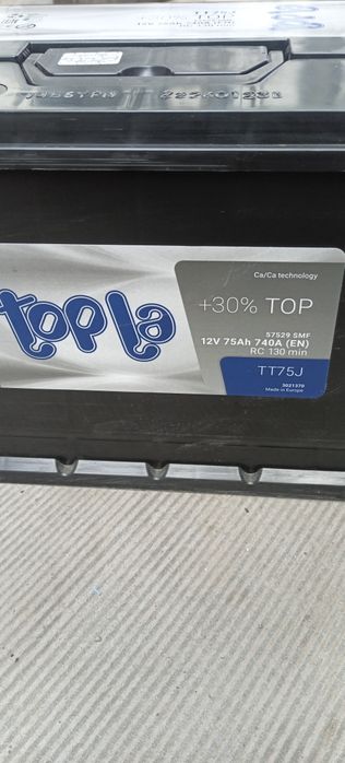 Аккумулятор Topla 75ампер азиат.Новый.