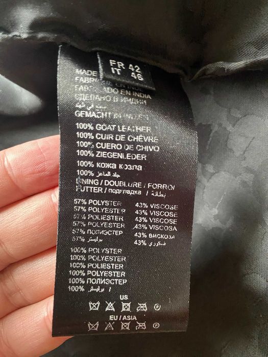 Kurtka skórzana Karl Lagerfeld czarna XL damska