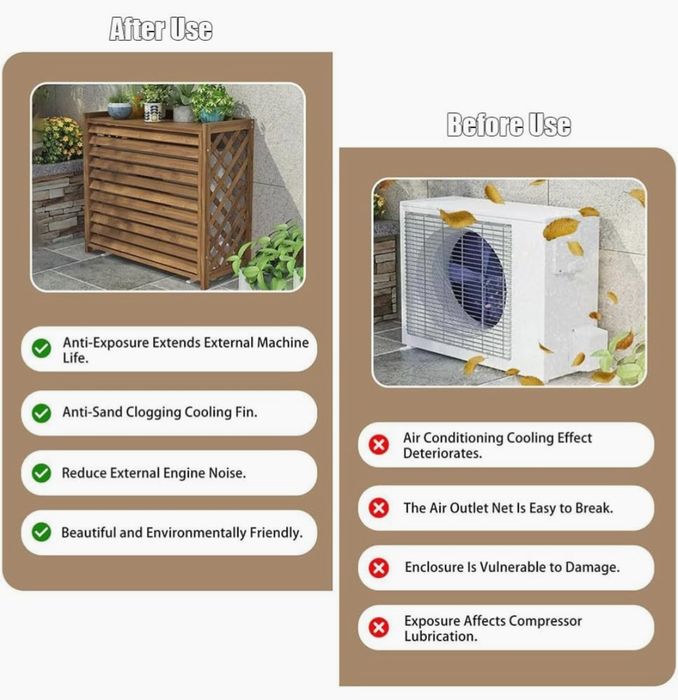 Protecção exterior decoração para ar condicionado