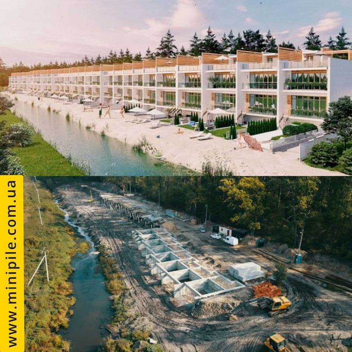 Фундамент для Модульних, Каркасних, Дерев'яних, Будинків з цегли