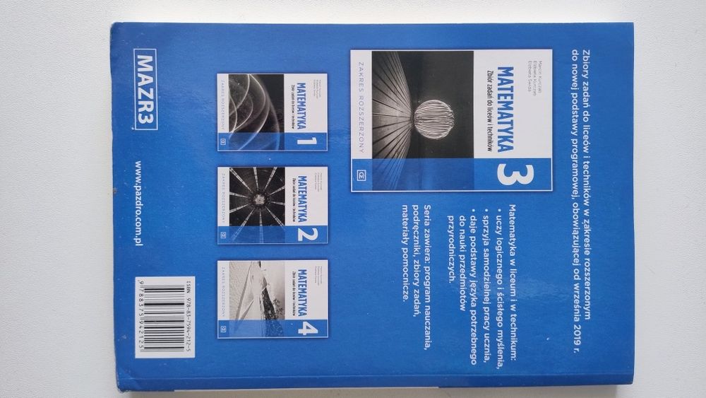 Pazdro. Matematyka 3. Zbiór zadań. Zakres rozszerzony