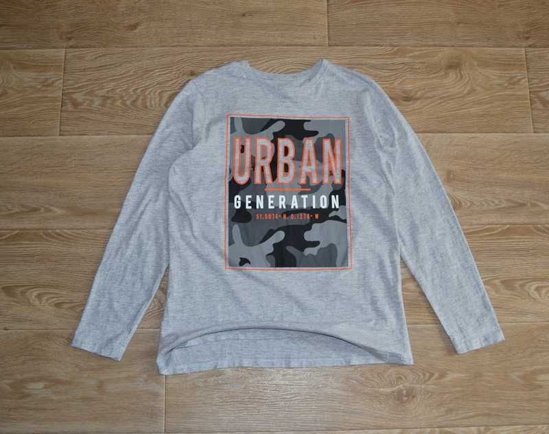 Світло-сірий реглан лонгслив primark на хлопчика 14-15 років