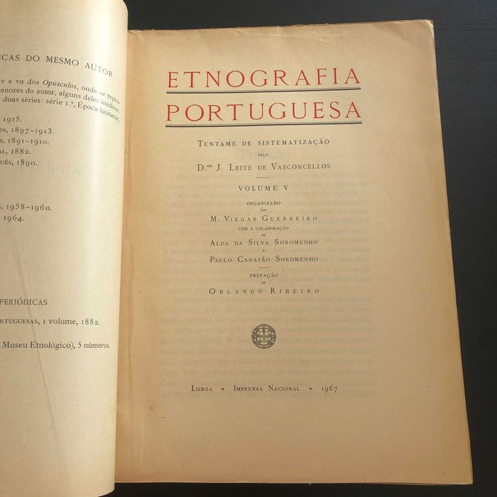 Etnografia Portuguesa Volume V - Dr. J. Leite de Vasconcellos
