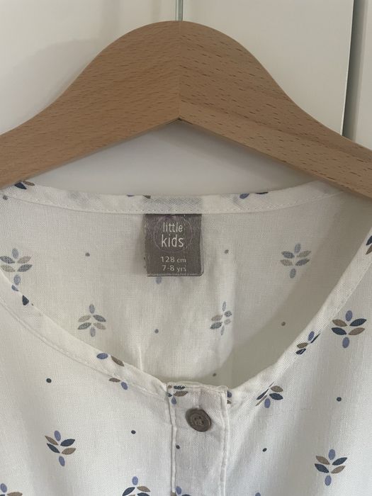 Little Kids Sukienka lniana piękna i przewiewna na lato