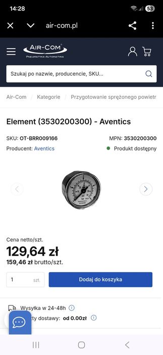 Manometr Aventics