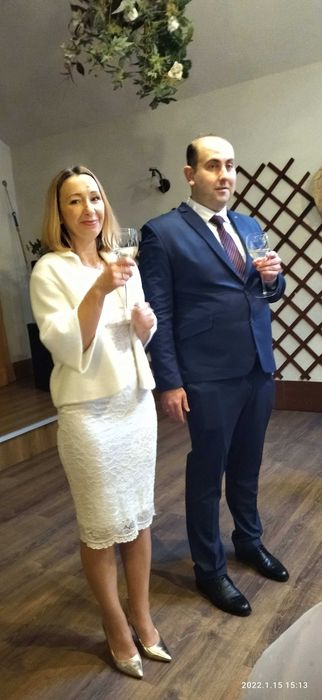 sukienka  ślub cywilny ,komunia rozmair  M