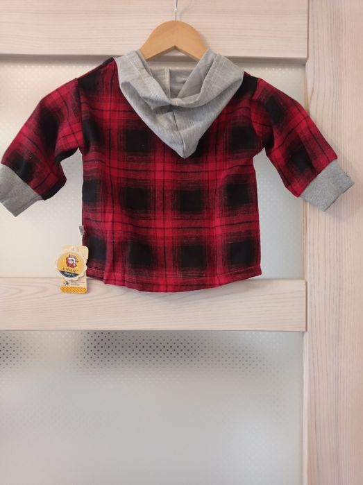 Легенька, бавовняна сорочка в клітинку для дітей, 90 см., 2-3 роки