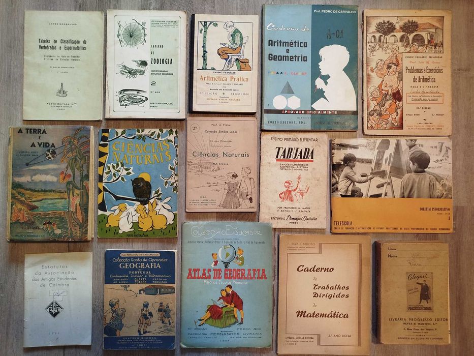 Livros Escolares Antigos - Lote 56 Livros + Cadernos de Escola Antigos Mocidade Portuguesa