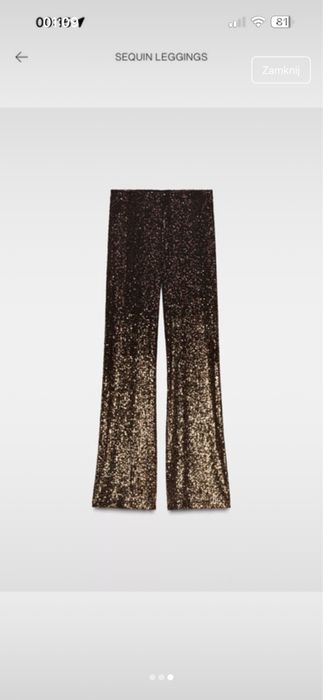 Spodnie cekinowe Zara