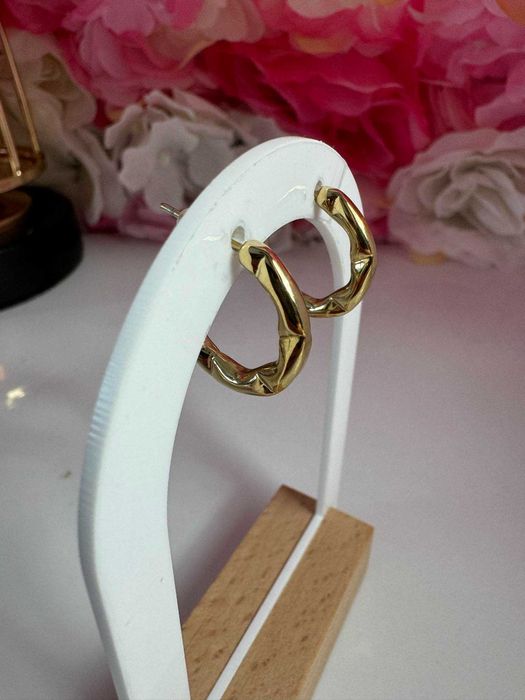 Kolczyki ze stali szlachetnej półkoła sztyft k1671