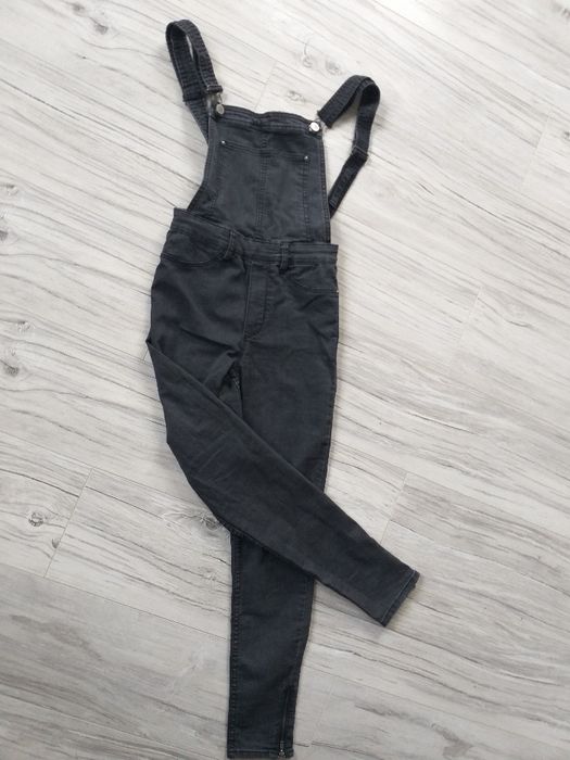 Czarne ogrodniczki XS