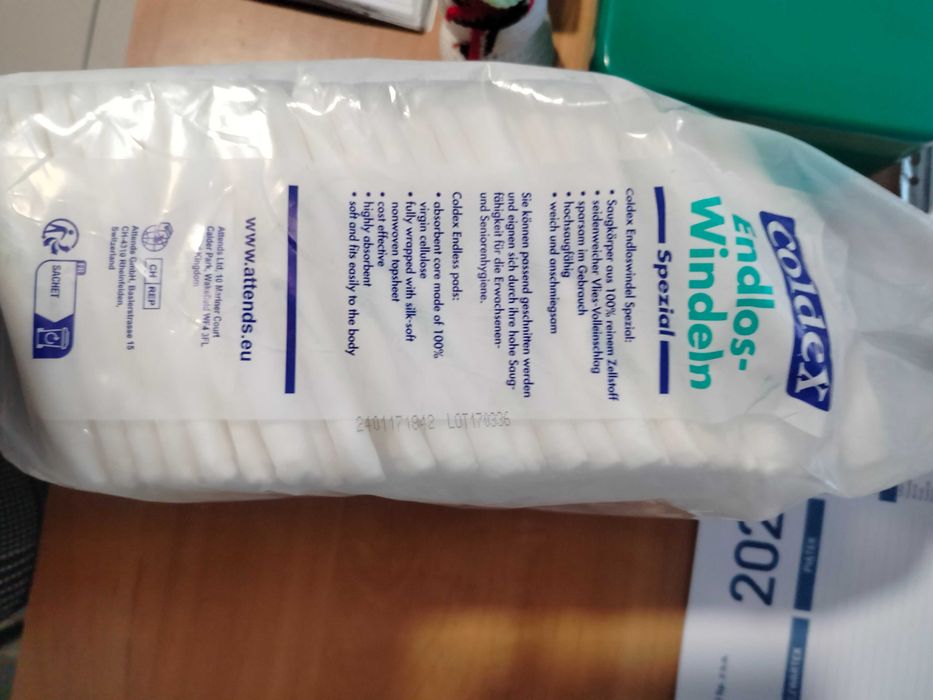 Wkładki na nietrzymanie moczu Coldex dla kobiet 30 szt do wycięcia