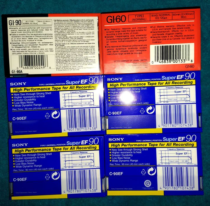 Аудіокасети SONY. JVS  нові 250 грн 1 шт. будь яка